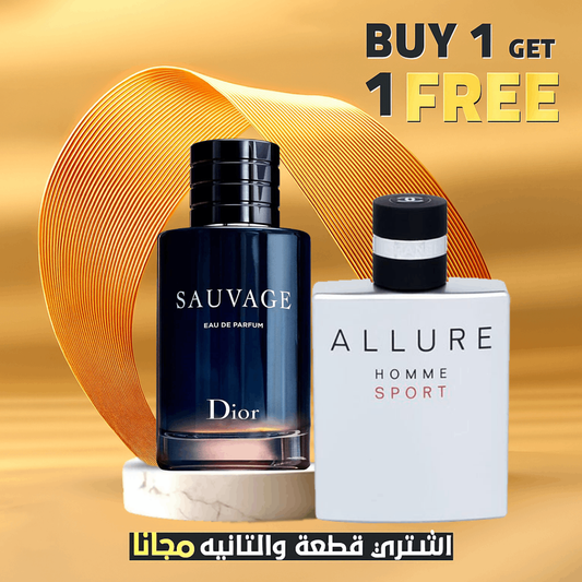 Sauvage Eau De Parfum 100 ML+ Allure Homme Sport Chanel For Men 100 ML