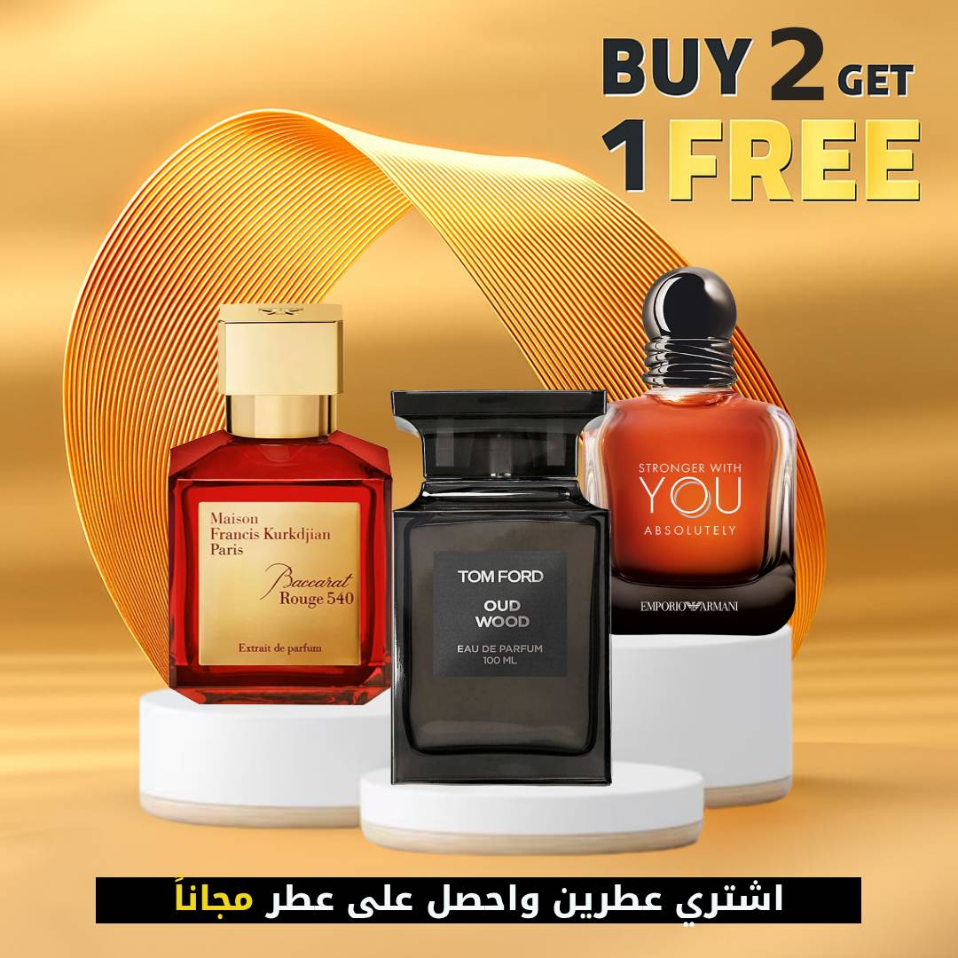 Emporio Armani Stronger With You Absolutely for men 100ml + Tom Ford Oud Wood 100 ML +Baccarat Rouge 540 Extrait de Parfum Maison Francis Kurkdjian for women and men 70ML +