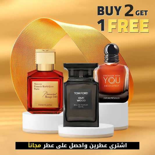 Emporio Armani Stronger With You Absolutely for men 100ml + Tom Ford Oud Wood 100 ML +Baccarat Rouge 540 Extrait de Parfum Maison Francis Kurkdjian for women and men 70ML +