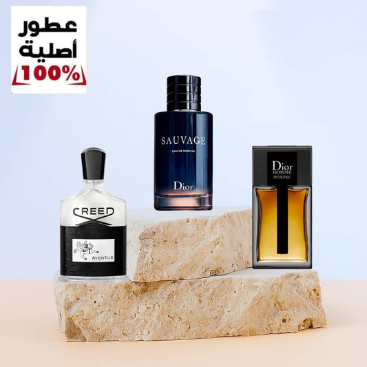 Creed Aventus for Men 100 ML + Dior Sauvage 100ML EDP for Men 100 ML +Dior Homme Intense EDP for Men 100 ML
