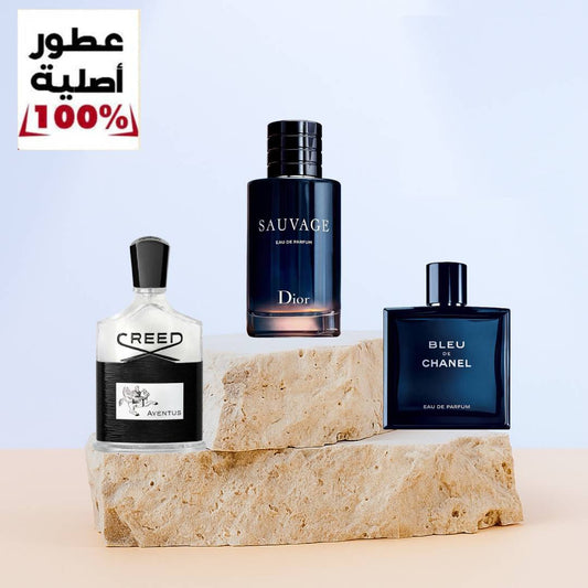 Bleu De Chanel Eau De Parfum 100 ML + Creed  Aventus 100 ML + Sauvage Eau De Parfum 100 ML