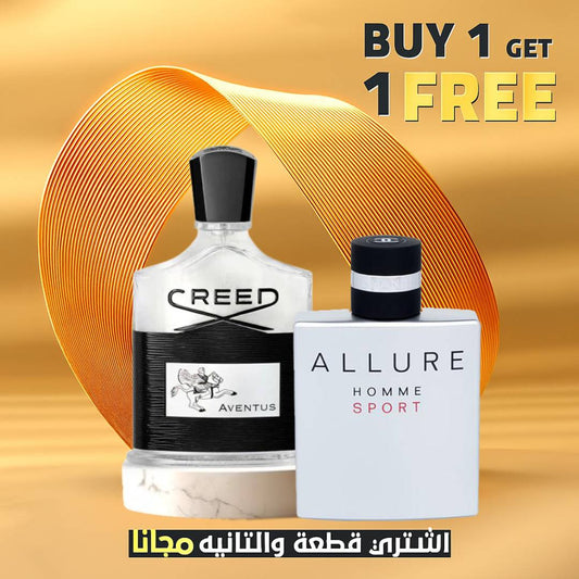 Creed Aventus 100ML + Allure Homme Sport Chanel For Men 100 ML
